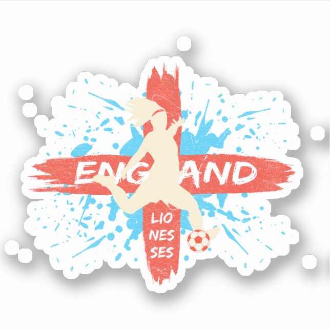Adesivo England Lionesses - England Flag (Frente)