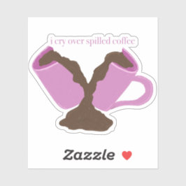 Adesivo Engraçada Decência de Mug Quebrada para Amantes de