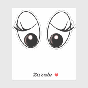 Adesivo Engraçada Olhos-de-Olho Surpreendido