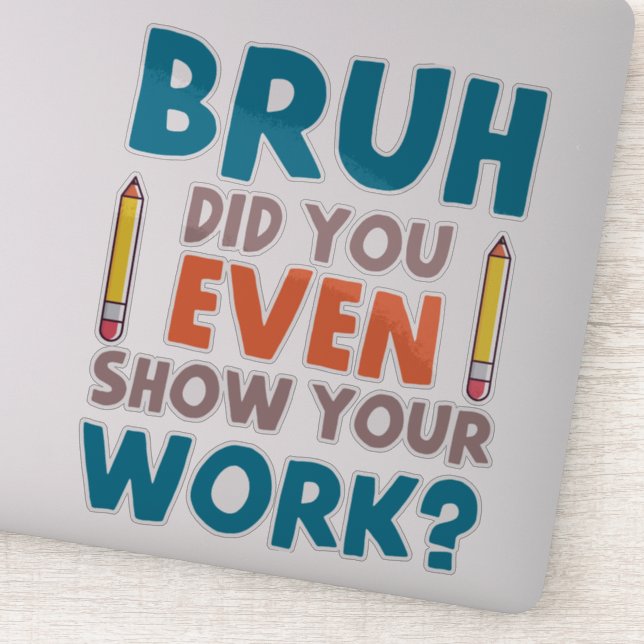 Adesivo Engraçada Piada de professor de matemática Melhor  (Detalhe)