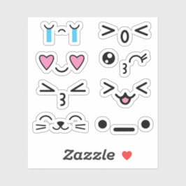 Adesivo Engraçado Anime Kawaii Encarado Encarados