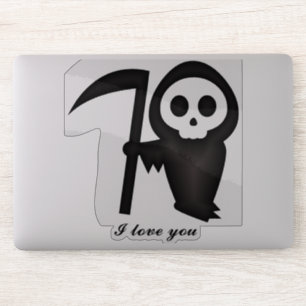 Adesivo engraçado assustador