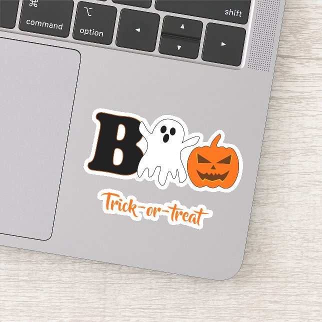 Adesivo Engraçado Boo Halloween Vinyl Sticker (Detalhe)