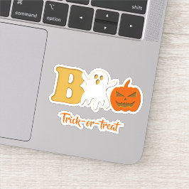 Adesivo Engraçado Boo Halloween Vinyl Sticker
