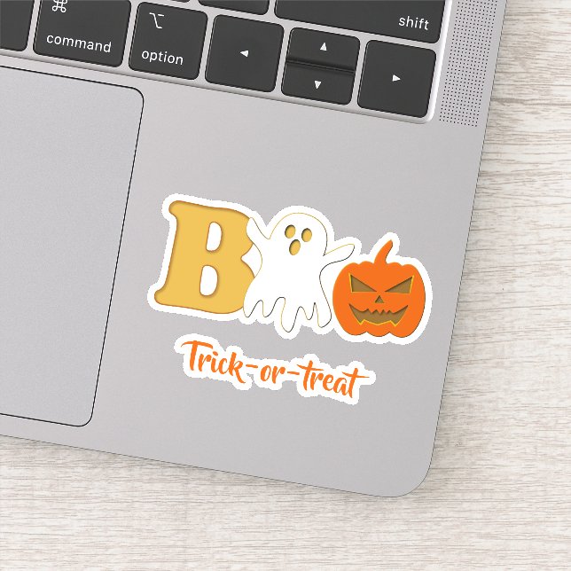Adesivo Engraçado Boo Halloween Vinyl Sticker (Detalhe)