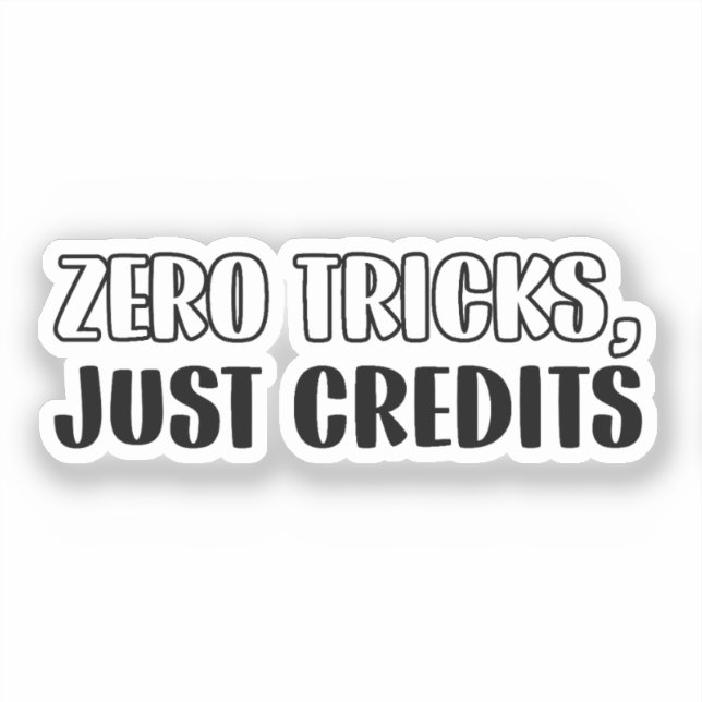 Adesivo Engraçado Contador Halloween - Zero Tricks (Frente)