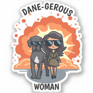 Adesivo Engraçado Dane Sticker | Mulher dinamarquesa-geros