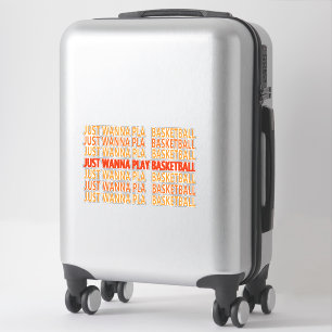 Adesivo Engraçado diz sobre o folheto de basquete