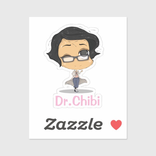 Adesivo Engraçado Dr. Chibi Sticker_ Healthcare Heroes (Folha)