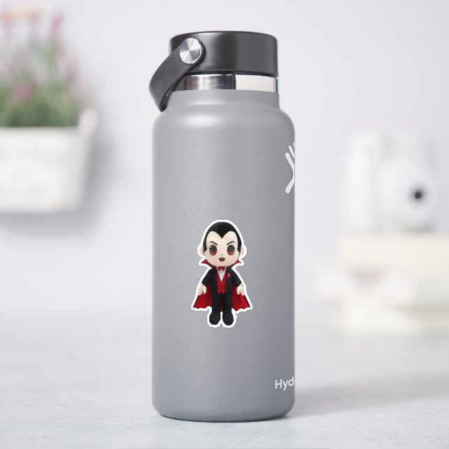 Adesivo Engraçado Drácula Para O Halloween (HidroFlask)