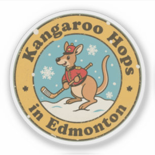 Adesivo Engraçado Edmonton Kangaroo Hockey