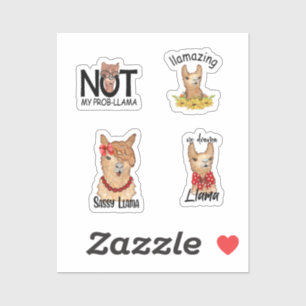Adesivo Engraçado Engraçado Llama Stickers