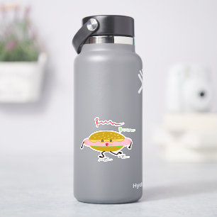Adesivo Engraçado executar hotdog com texto EXECUTAR