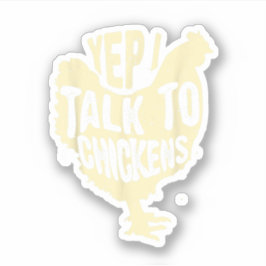 Adesivo Engraçado, Falo Com Galinhas Que Dão Um Animal Leg