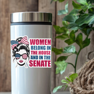 Adesivo Engraçado Feminista Americano Citando Laptop Polít