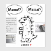 Engraçado Fóssil decal Baby Dino Sketch