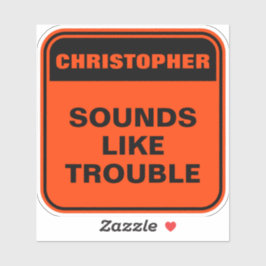 Adesivo Engraçado, laranja personalizado soa como um probl