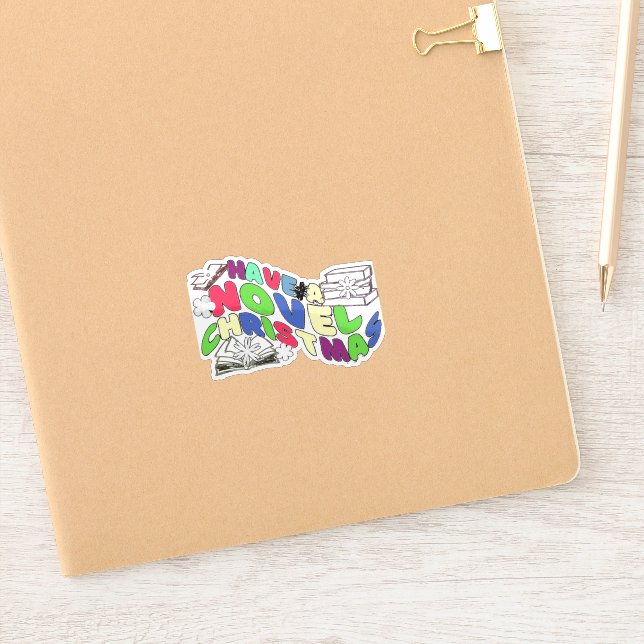 Adesivo Engraçado ler textos ondulantes para livros no Nat (Notebook)