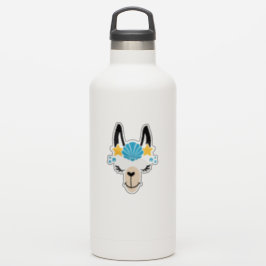 Adesivo Engraçado Llama Summer Beach Sticker