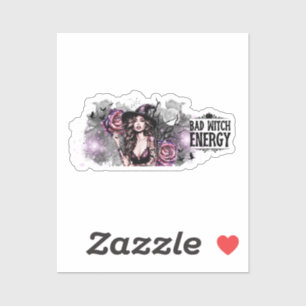 Adesivo Engraçado Má Energia das Bruxas