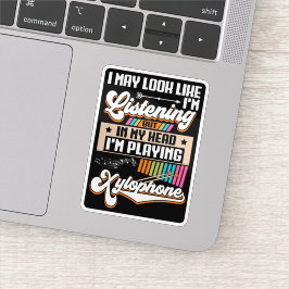 Adesivo Engraçado ouvir na minha cabeça Estou tocando Xylo