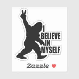 Adesivo Engraçado Pé Grande Eu Acredito em mim mesmo