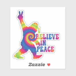 Adesivo Engraçado Pé Grande Eu Acredito Em Paz