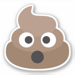 Adesivo Engraçado Poop Emoji