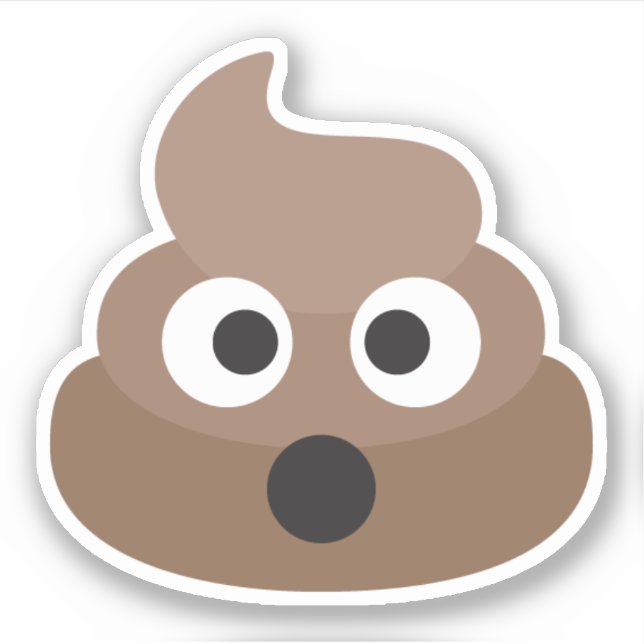 Adesivo Engraçado Poop Emoji (Frente)