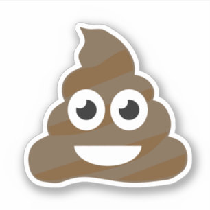 Adesivo Engraçado Poop Emoji