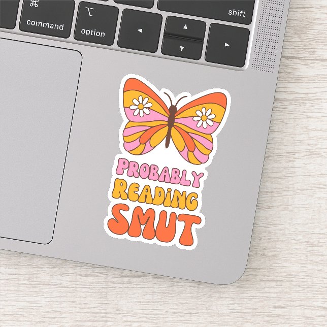 Adesivo Engraçado Provavelmente Lendo Mudo (Detalhe)