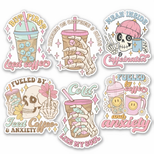 Adesivo Engraçado Quote Engraçado Vinil Sticker Pack (Frente)