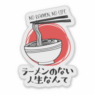 Adesivo Engraçado Ramen Life Rustic