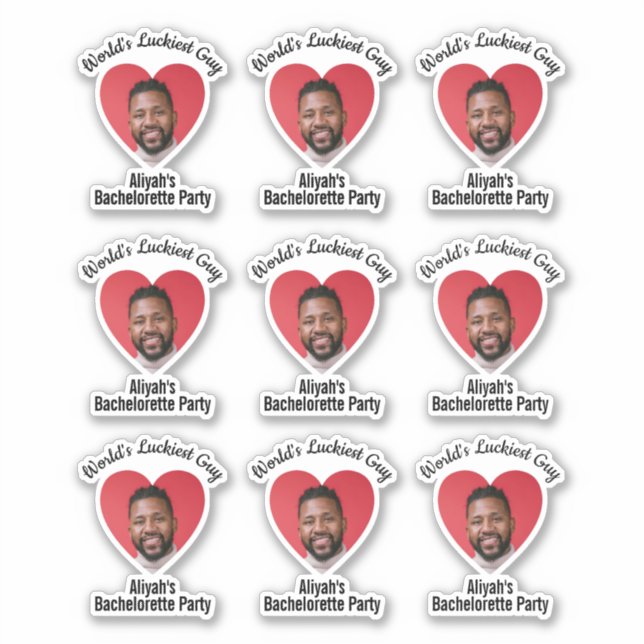 Adesivo Engraçado rosto do Festa de solteira (Frente)