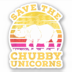 Adesivo Engraçado Salvar O Chubby Unicorns Zoo Keeper