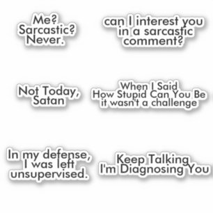 Adesivo Engraçado Sarcasmo Humorístico