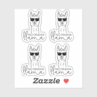 Engraçado Sem Drama Fresco Llama Sticker