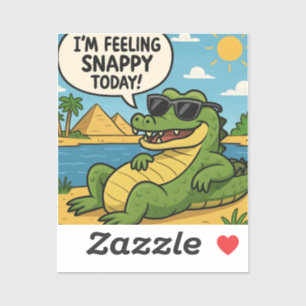 Adesivo Engraçado Sobek Crocodilo Sticker   Humor egípcio