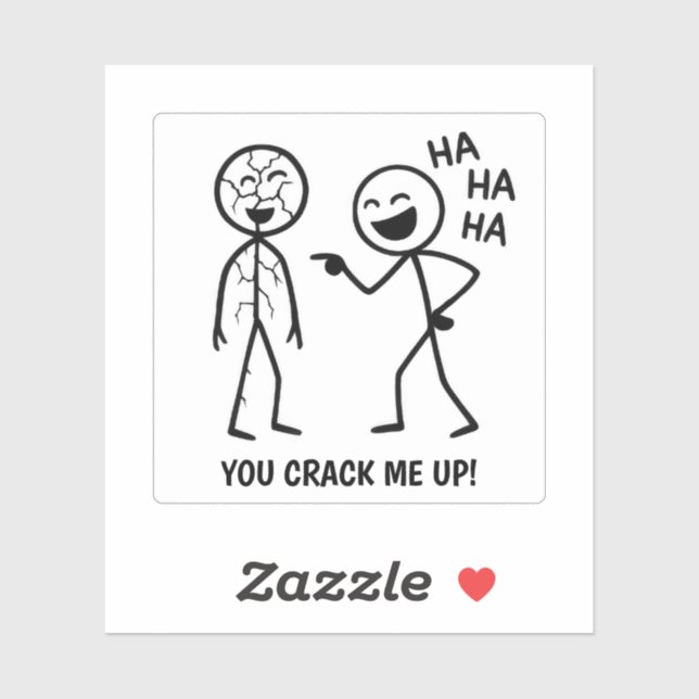 Adesivo Engraçado Stickman (Folha)