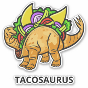 Adesivo Engraçado texto personalizado TACOSAURUS