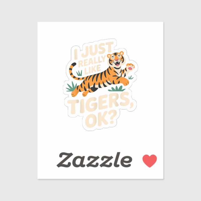 Adesivo Engraçado Tiger Art para Homens Meninos Meninas An (Folha)