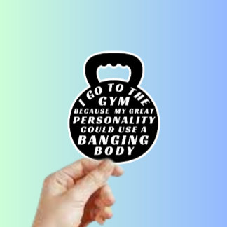 Adesivo Engraçado Trabalho De Malhação De Ginástica Eu Vou