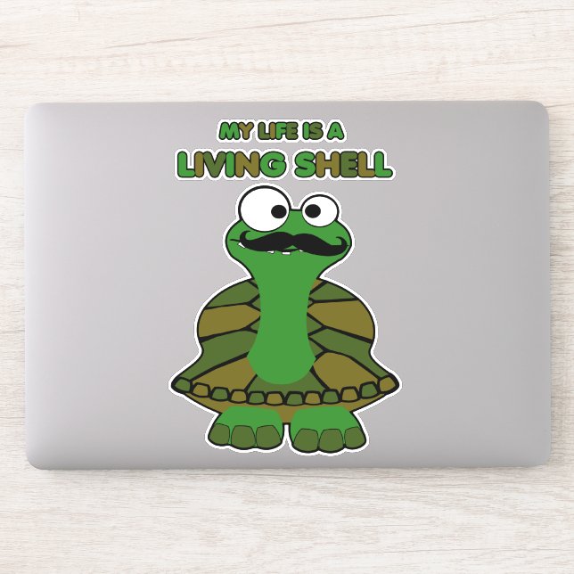 Adesivo Engraçado, Turtle Life é uma Shell viva (Computador)