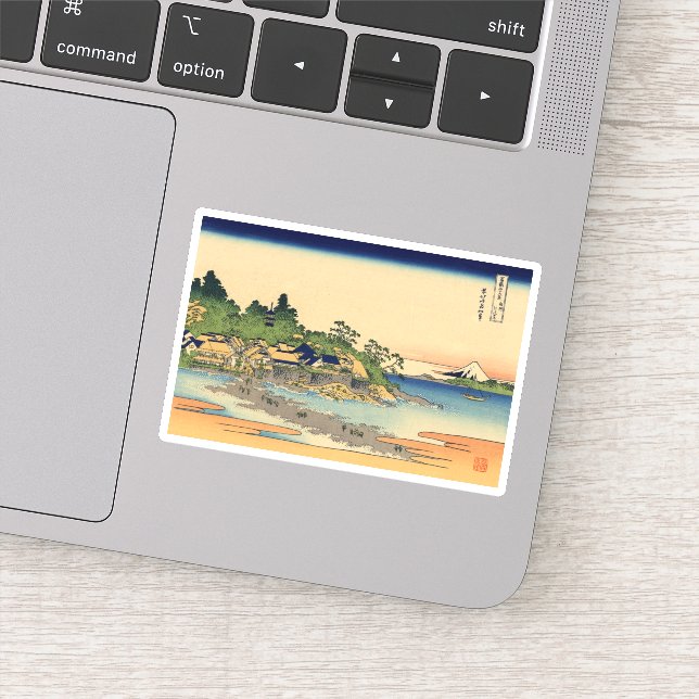 Adesivo Enoshima na província de Sagami (Detalhe)