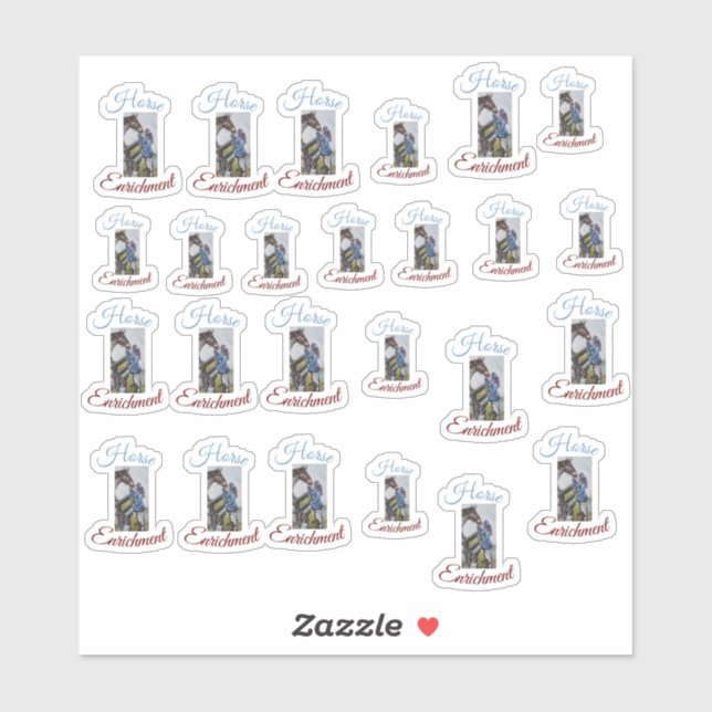 Adesivo enriquecimento de cavalos (Folha)