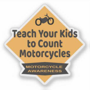 Adesivo Ensine seus filhos a contar a consciência dos moto