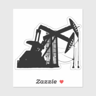 Adesivo Entalhe preto das unidades de bombeamento do campo