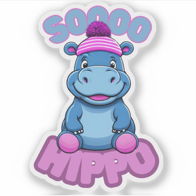 Adesivo Então Hippo Sticker (Frente)