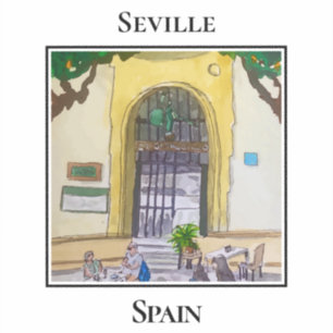 Adesivo Entrada de restaurante fofa, Sevilha, Espanha
