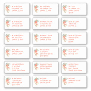 Adesivo Entrega de Endereços Individuais de Convidado Flor